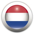 Netherland Flag Aqua Button Royalty Free Stock Photo