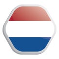 netherland flag. Vector illustration decorative design