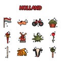 Netherland Flat Icons Design