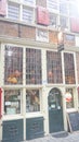 Netherland historical and modern buildings along the Amsterdam river canal