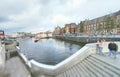 Netherland historical and modern buildings in Amsterdam town center