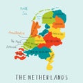 The Netherland maps hand drawing.