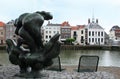 Statue in The harbor of the city of Maassluis