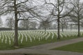 the Netherlands American Cemetery in Margraten Royalty Free Stock Photo