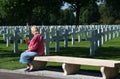 Netherlands American Cemetery and Memorial in Margraten,the Netherlands Royalty Free Stock Photo