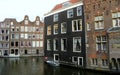 Netherlands, Amsterdam, 208 Armbrug, view of the canal and houses on the waterfront Royalty Free Stock Photo