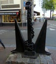 Netherlands, Amsterdam, 2 Haarlemmerstraat, ship anchor Royalty Free Stock Photo