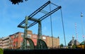 Netherlands, Amsterdam, 145 Hoogte Kadijk, lifting mechanism of the drawbridge Royalty Free Stock Photo