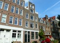 Netherlands, Amsterdam, 4 Laagte Kadijk, view of houses on the waterfront Royalty Free Stock Photo