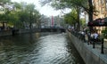 Netherlands, Amsterdam, Oude Spiegelstraat, view of the canal and the waterfront