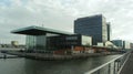 Netherlands, Amsterdam, Piet Heinkade, view of the Bimhuis (concert hall for jazz and improvised music Royalty Free Stock Photo