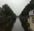 Netherlands, Amsterdam, Prins Hendrikkade, view of the canal and the waterfront