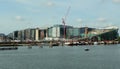 Netherlands, Amsterdam, Prins Hendrikkade, view of the city and the NEMO Science Museum from the waterfront