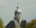 Netherlands, Amsterdam, Prins Hendrikkade, view of the main dome and spire of the Oosterkerk (St. Anthony Church