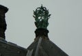 Netherlands, Amsterdam, Raadhuisstraat, Royal Palace, statue on the roof of the palace