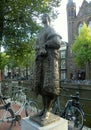 Netherlands, Amsterdam, 409 Singel, statue Vrouw met stola (statue Woman with stole) Royalty Free Stock Photo