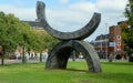 Netherlands, Amsterdam, 2 Surinameplein, street design, two metal arcs