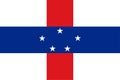 Netherlands Antilles flag vector. Caribbean state flag.