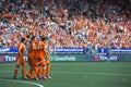 Netherlands beats Argentinia during the Hockey World Cup 2014 Royalty Free Stock Photo