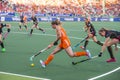 Netherlands beats Belgium during the Hockey World Cup 2014 Royalty Free Stock Photo