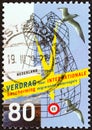 NETHERLANDS - CIRCA 1999: A stamp printed in the Netherlands shows Arctic tern Sterna paradisaea, circa 1999.