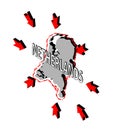 Netherlands closes borders, quarantine, protection against coronavirus. Ban on crossing borders. Vector isometric image of