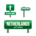 Netherlands Country road sign