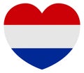 Netherlands Dutch Flag Heart Concept