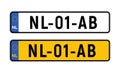 Netherlands dutch license plate. European Netherlands car auto plate number