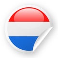 Netherlands Flag Vector Round Corner Paper Icon Royalty Free Stock Photo