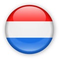 Netherlands Flag Vector Round Icon Royalty Free Stock Photo