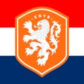 Netherlands football federation logo with national flag