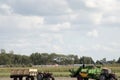 tractors workiing on the land