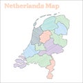 Netherlands hand-drawn map.