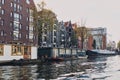 Beautiful excursion through the canals of Amsterdam Royalty Free Stock Photo