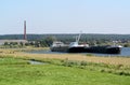 Ships mooring and awaiting loading from brickfield