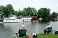 Fishing in river Vecht