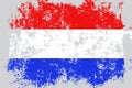 Netherlands,Holland grunge, old, scratched style flag