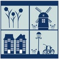 Netherlands icons illustrations