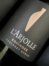 L`Arjolle Equinoxe Cabernet Syrah red wine bottle label. Royalty Free Stock Photo