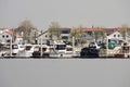 Maasplassen lake, view to the water front of marina Oolderhuuske.