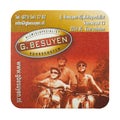 Beer mat advertising bicycle specialist store from G. Besuyen.