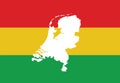 Netherlands map country shape rastafari