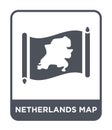 netherlands map icon in trendy design style. netherlands map icon isolated on white background. netherlands map vector icon simple