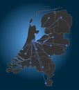 Netherlands map, Main Cities, Amsterdam Center