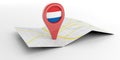 Netherlands map pointer on white background. 3d illustration Royalty Free Stock Photo