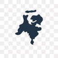 Netherlands map vector icon isolated on transparent background,