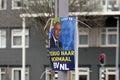 Netherlands, March 2023 -Board with election posters for the provincial and water board elections