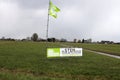 Netherlands, March 2023 -Board with election posters for the provincial and water board elections