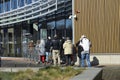 Netherlands-March 15th, Provincial and waterboard elections queue before polling station